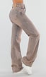 Dirty Beige High Waist Tall Jeans met Stretch en Lange Pijpen