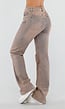 Dirty Beige High Waist Tall Jeans met Stretch en Lange Pijpen