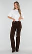 Bruine High Waist Straight Leg Tall Jeans met Lange Pijpen
