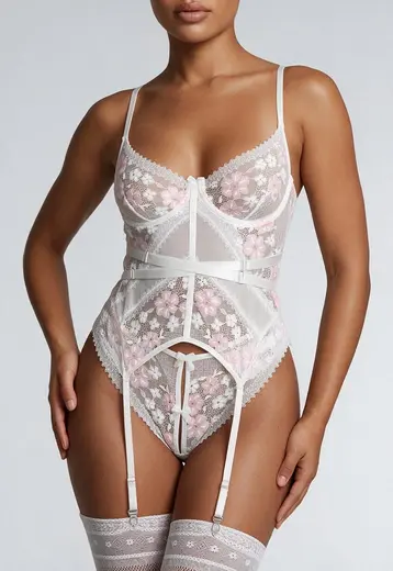 Witte Kanten Lingerie Set