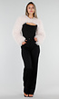 Ecru Faux Fur Bolero met Lange Wijde Mouwen En Korte Pasvorm