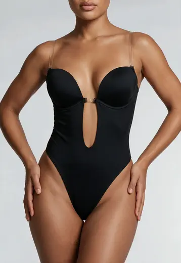 Zwarte Onzichtbare Bodysuit