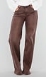 Roodbruine Extra Tall Straight Leg Jeans met Wijde Pijpen