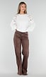 Roodbruine Extra Tall Straight Leg Jeans met Wijde Pijpen