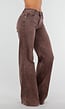 Roodbruine Extra Tall Straight Leg Jeans met Wijde Pijpen