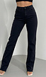 CAMPAGNEJEANS Zwarte Lange Straight Leg Tall Jeans met Stretch