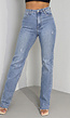 Tall Lichtblauwe High Waist Stretch Jeans met Rechte Pijpen