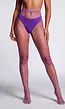 Paarse Netpanty met Medium Fishnet