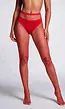 Rode Basic Panty met Medium Fishnet