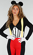 Mickey Mouse Kostuum met Rode Broek en Zwarte Muizenoren
