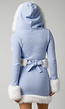 Blauw Eskimo Kostuum met Jurkje, Broekje, Riem en Beenwarmers