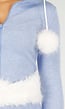 Blauw Eskimo Kostuum met Jurkje, Broekje, Riem en Beenwarmers