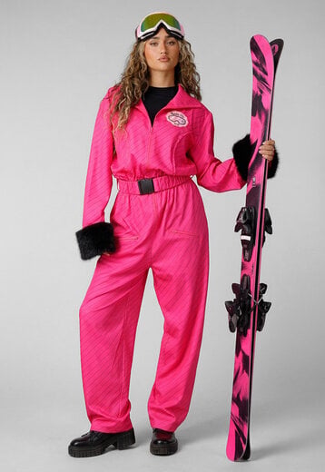 Roze Après Ski Kostuum met Skibril