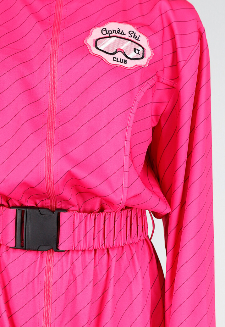 Roze Après Ski Skipak Kostuum met Skibril en Riem