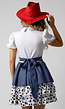 Jessie Cowgirl Kostuum met Jurk Rode Cowboyhoed en Koeienprint Beenwarmers
