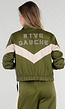 Rive Gauche Tweedelig Trainingspak Groen met Witte Strepen