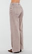 Bruine Wide Leg Jeans met Hoge Taille en Wijde Rechte Pijpen