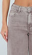 Bruine Wide Leg Jeans met Hoge Taille en Wijde Rechte Pijpen