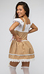 Beige Oktoberfest Jurk met Witte Top en Kantdetails