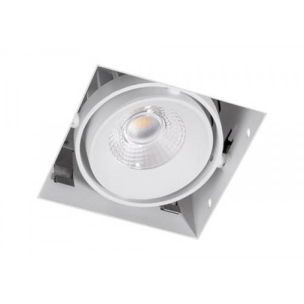 Inbouwspot Vierkant Wit Trimless 7Watt Led Incl. Stucrand