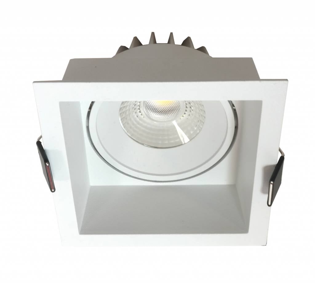 Inbouwspot Vierkant Wit 10Watt Led IP44