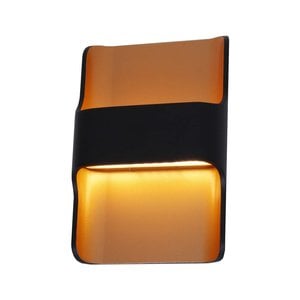 Artdelight Wandlamp LED Dallas Zwart Goud IP54