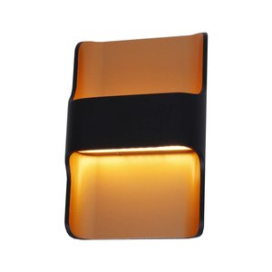 Wandlamp LED Dallas Zwart Goud IP54
