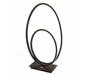 Tafellamp Ophelia Oval Led Mat Zwart 42cm