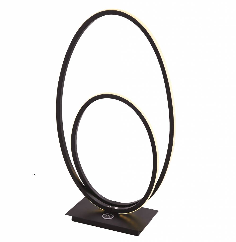 Tafellamp Ophelia Oval Led Mat Zwart 42cm Tafellamp Ophelia Oval Led Mat Zwart 42cm