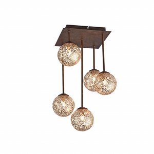 Plafondlamp GRETA Roest 5 Lichts