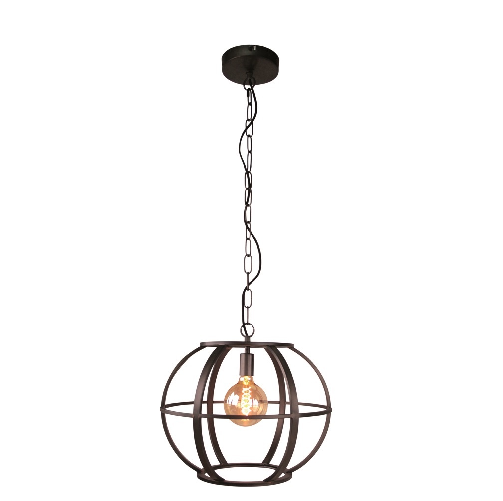 Hanglamp Elara Black Steel 48cm