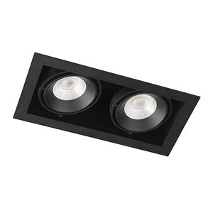 Inbouwspot Mat Zwart 7Watt Led 2 Lichts