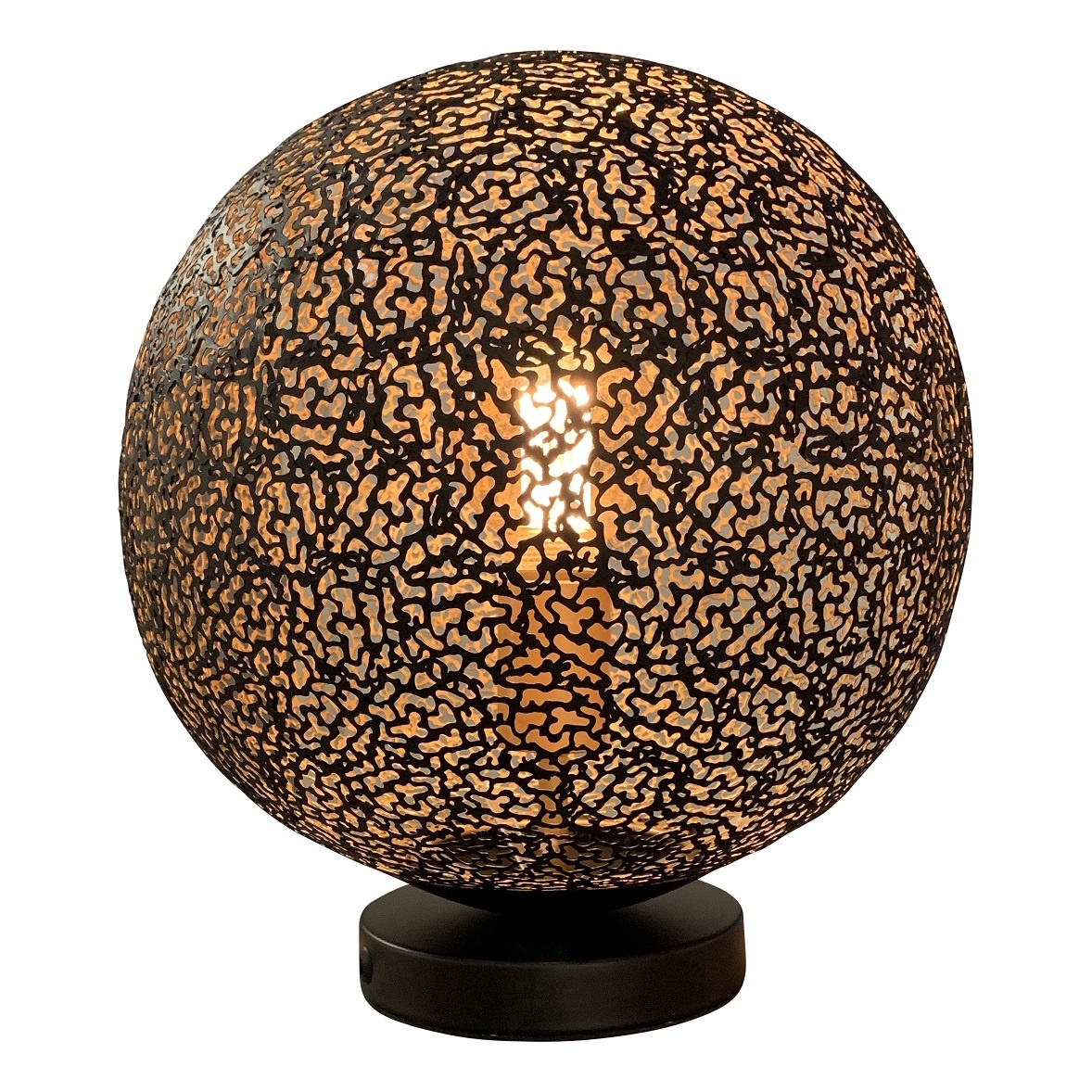 Tafellamp Moon Zwart & Mat Goud 30cm Tafellamp Moon Zwart & Mat Goud 30cm