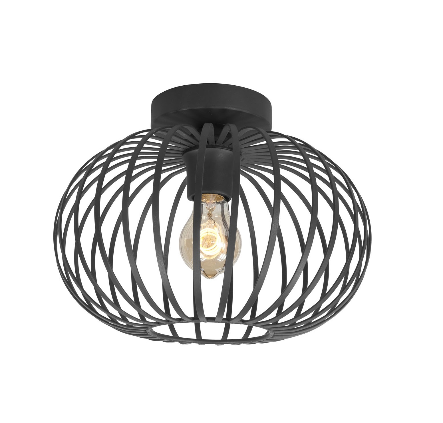 Plafondlamp Bolato Zwart 30cm Plafondlamp Bolato Zwart 30cm