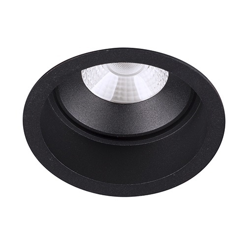 Inbouwspot Rond Mat Zwart 6.5Watt Led IP44