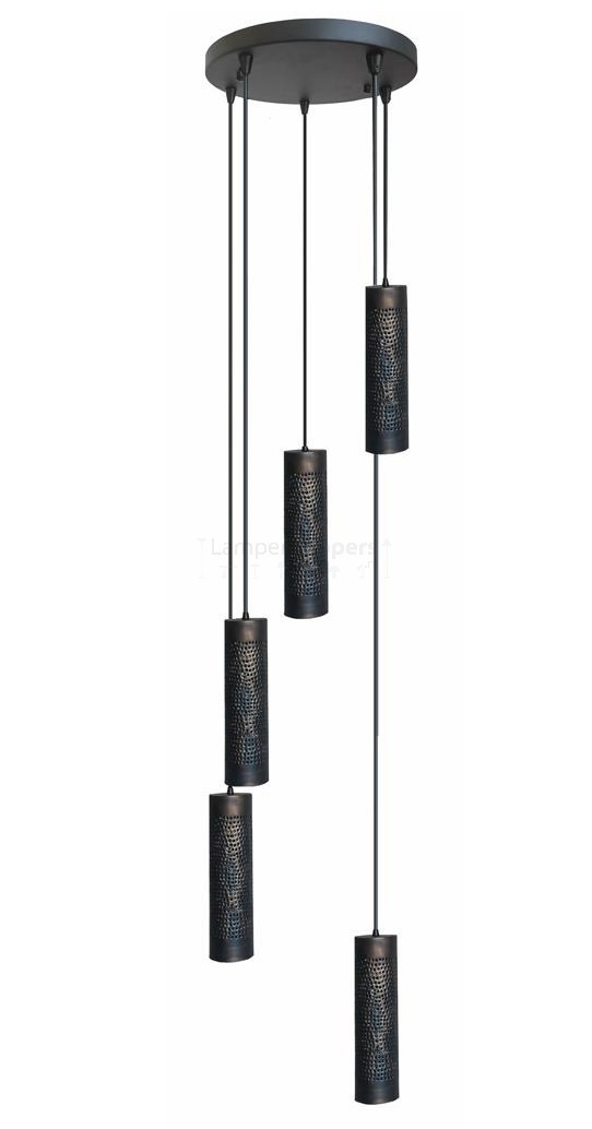 Hanglamp Forato Vintage Black Brown 3.5 mtr Hanglamp Forato Vintage Black Brown 3.5 mtr