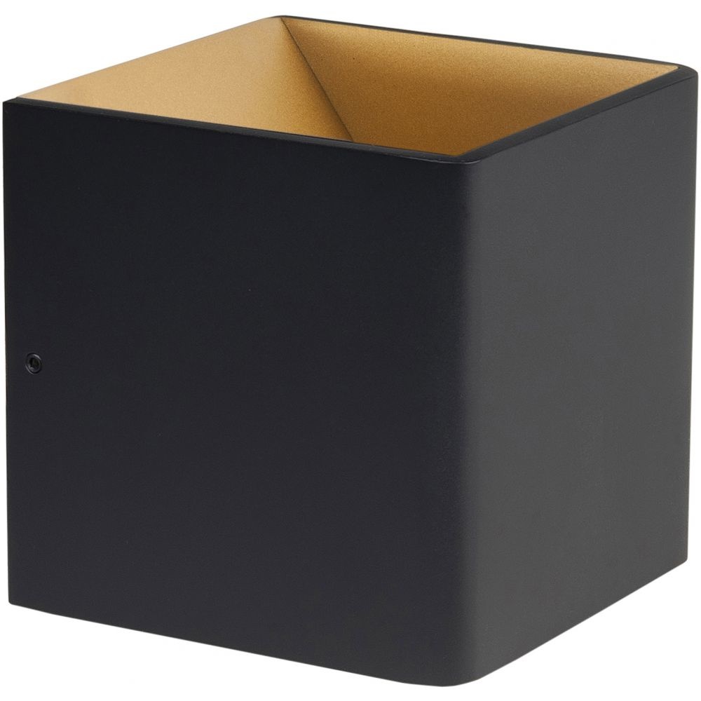 Wandlamp Stretto Zwart Goud 10 x 10cm Led Wandlamp Stretto Zwart Goud 10 x 10cm Led