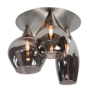 Plafondlamp Cambio Smoke Glas Ø 32cm*