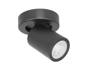 Spot Oliver Mat Zwart 1 lichts IP44 Ø 8cm