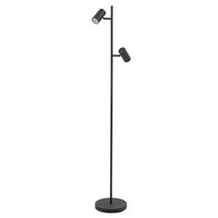 Vloerlamp Burgos Zwart 2 lichts 142cm GU10