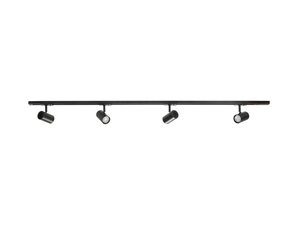 Railsysteem Trackline 150cm Zwart incl. 4 Cilinder Spots