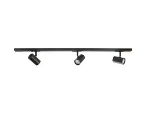 Railsysteem Trackline 100cm Zwart incl. 3 Cilinder Spots