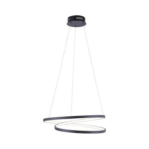Hanglamp Rowan Zwart 55cm incl. Dimmer
