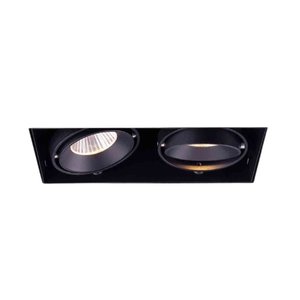 Inbouwspot  Zwart Trimless GU10  2 Lichts