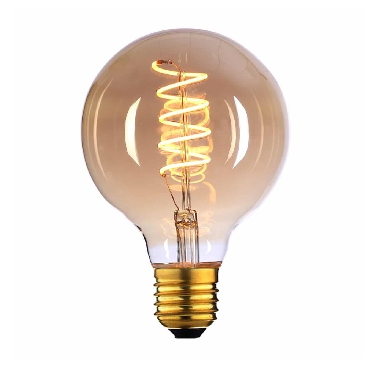 E27 4Watt Gold Spiraal 80mm Dimbaar E27 4Watt Gold Spiraal 80mm Dimbaar