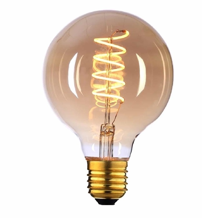 E27 4Watt Gold Spiraal 95mm Dimbaar E27 4Watt Gold Spiraal 95mm Dimbaar