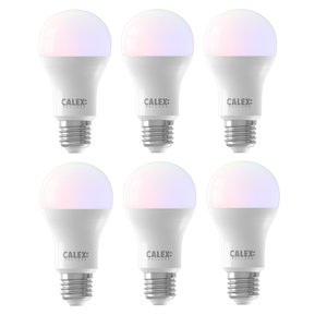 E27 8.5Watt Smart Home Wifi RGB-Wit  6 Stuks