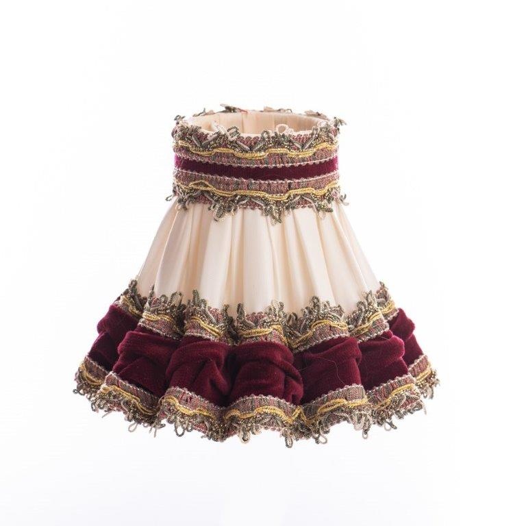 Klemkapje Klassiek Rozet Bordeaux 16cm Klemkapje Klassiek Rozet Bordeaux 16cm