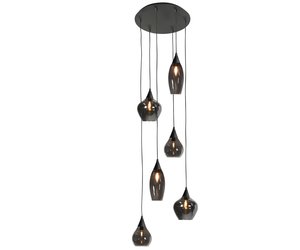 Hanglamp Cambio Black &amp; Smoke 6 Lichts