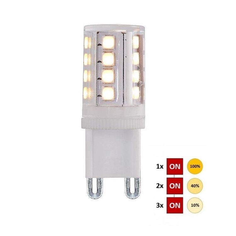 G9 Led Lamp 4.5Watt  incl. Stappendimmer 2700K
